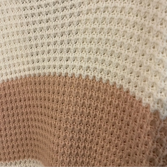 Handmade Cottagecore Knitted Colorblock Long Cardigan - Size L/XL - Picture 7 of 11